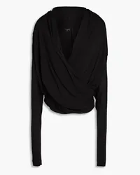 Etro Jersey wrap top - Black Black