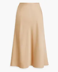 Iris & Ink Margot satin-crepe midi skirt - Neutral Neutral