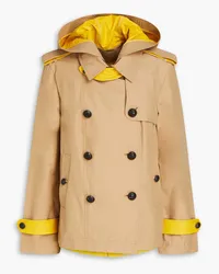 Veronica Beard Watts cotton-blend hooded trench coat - Neutral Neutral