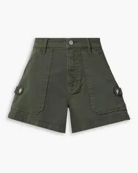 Veronica Beard Lanny cotton-blend twill shorts - Green Green