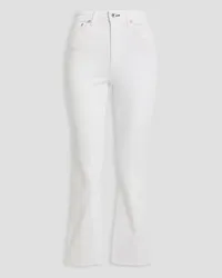 Rag & Bone Nina frayed high-rise kick-flare jeans - White White