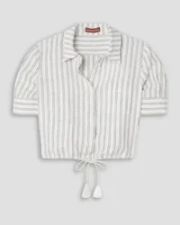 Altuzarra Ben cropped striped linen shirt - White White