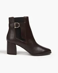 TOD'S Buckled leather ankle boots - Brown Brown