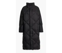 Anissa oversized quilted shell down coat - Black