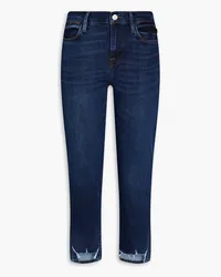 Frame Denim Le High cropped high-rise straight-leg jeans - Blue Blue