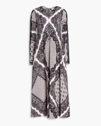 RED Valentino Printed silk crepe de chine midi dress - Pink Pink