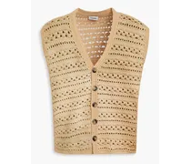Andor crochet-knit cotton-blend vest - Neutral