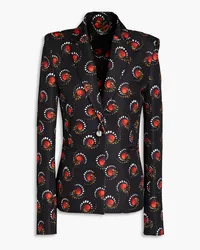 Paco Rabanne Printed twill blazer - Black Black