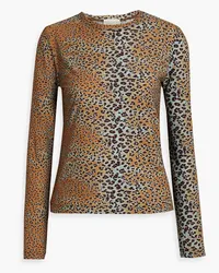 Ulla Johnson Eve leopard-print cotton-jersey top - Brown Brown