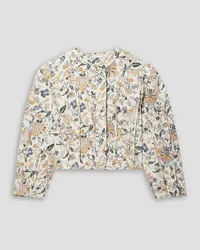 Ulla Johnson Anika quilted floral-print silk jacket - White White