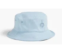 Embroidered jersey bucket hat - Blue