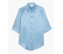 Datia silk-satin shirt - Blue