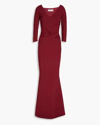 Chiara Boni Naktis scuba-paneled stretch-jersey maxi dress - Burgundy Burgundy