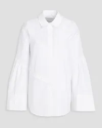 3.1 phillip lim Button-detailed cotton-blend poplin shirt - White White