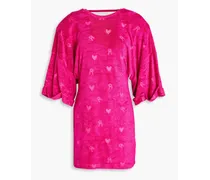 Masine open-back terry-jacquard mini dress - Pink