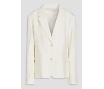 Silk-blend blazer - White