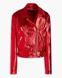 Alexandre Vauthier Metallic pebbled-leather jacket - Red Red