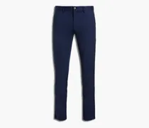Skinny-fit stretch-cotton twill pants - Blue