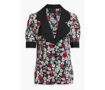 Floral-print silk-crepe shirt - Multicolor