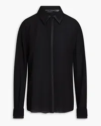 Alice + Olivia Alice Olivia - Willa silk crepe de chine shirt - Black Black