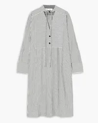 Proenza Schouler Cutout striped crepe tunic - White White