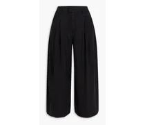Cropped Tencel™ culottes - Black