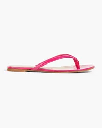 Gianvito Rossi Calypso patent-leather flip flops - Pink Pink