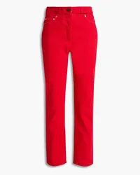 Valentino Garavani Cutout high-rise slim-leg jeans - Red Red