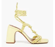 Knotted cord sandals - Yellow