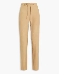 Joseph Tad crinkled-satin straight-leg pants - Brown Brown