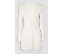 Jaycee twisted stretch-jersey mini dress - White