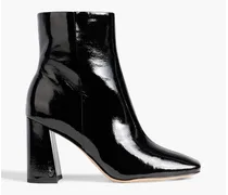 Codie faux patent-leather ankle boots - Black