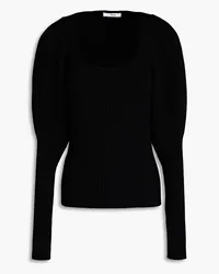 Safiyaa Louise ribbed wool-blend sweater - Black Black