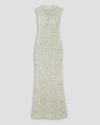 Christopher Esber Crochet-knit cotton-blend midi dress - White White