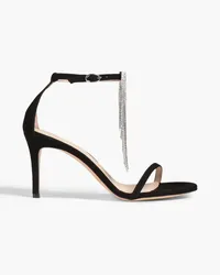 Claudie Pierlot Crystal-embellished suede sandals - Black Black