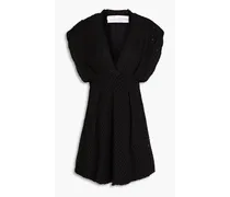 Newbery crochet-knit mini dress - Black