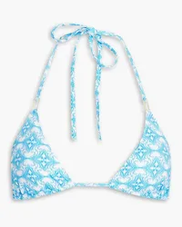 Melissa Odabash Cancun printed triangle bikini top - Blue Blue