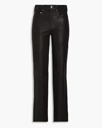 Rag & Bone Harlow leather straight-leg pants - Black Black