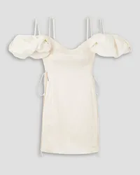 Jacquemus Chouchou convertible satin mini dress - White White