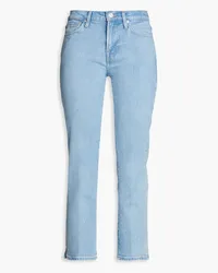 Frame Denim Le High cropped high-rise straight-leg jeans - Blue Blue