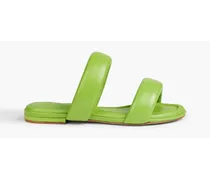 Lilla padded leather sandals - Green