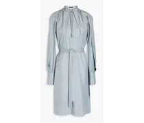 Dewar pleated silk-habotai dress - Blue