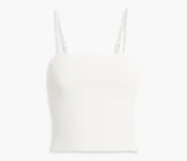 A C. - Darby ribbed-knit camisole - White