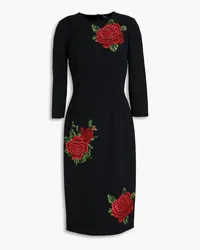 Dolce & Gabbana Embroidered crepe dress - Black Black