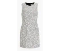 Eve slub cotton-blend mini dress - Gray
