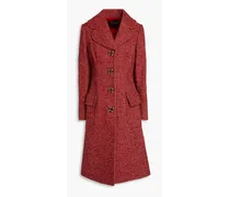 Dolce & Gabbana Herringbone wool-blend coat - Red Red