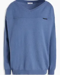 Brunello Cucinelli Bead-embellished cashmere sweater - Blue Blue