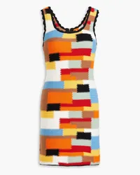 Alice + Olivia Alice Olivia - Veronique crocheted cotton and wool-blend mini dress - Multicolor Multicolor