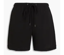 Linen-blend jersey shorts - Black
