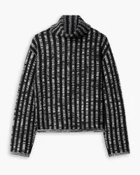 Joseph Striped wool and cashmere-blend turtleneck sweater - Black Black